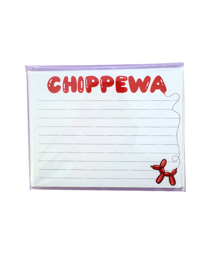 Balloon Doggie Camp Name Lined Notecards Pack of 8 Camp A Wink and a Nod Multi Chippewa