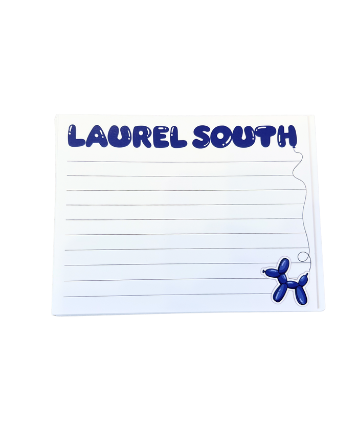 Balloon Doggie Camp Name Lined Notecards Pack of 8 Camp A Wink and a Nod Multi Laurel South