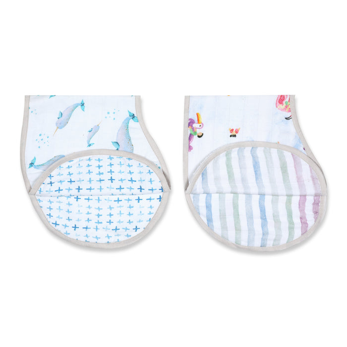 Bamboo Muslin Burp Cloth & Bib (Pack of 2) – Pool Floaties (All Ages)