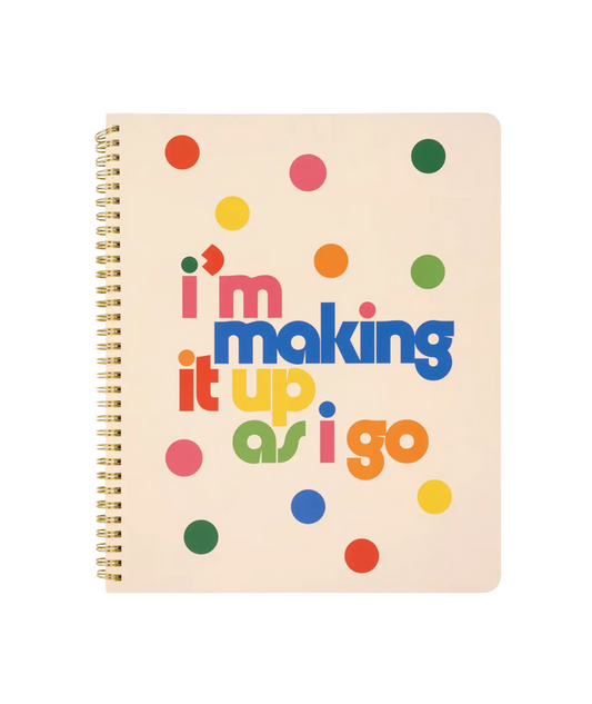 Ban.do Rough Draft Large Notebook I'm Making it Up As I Go Accessories Ban.do Multi