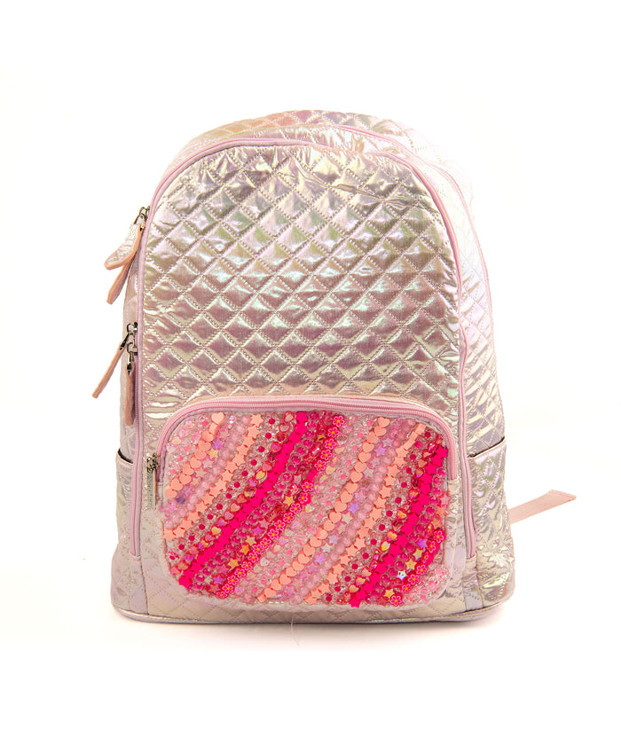 Bari Lynn Backpack Full Charm Pocket Accessories Bari Lynn Pink