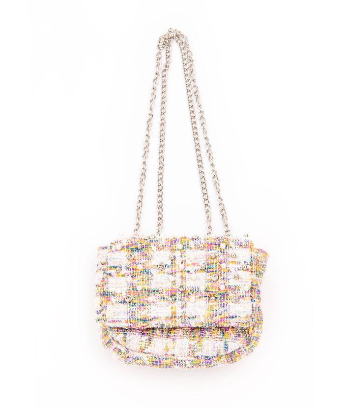 Bari Lynn Bag Pearl Jewelled Tweed Accessories Bari Lynn Multi