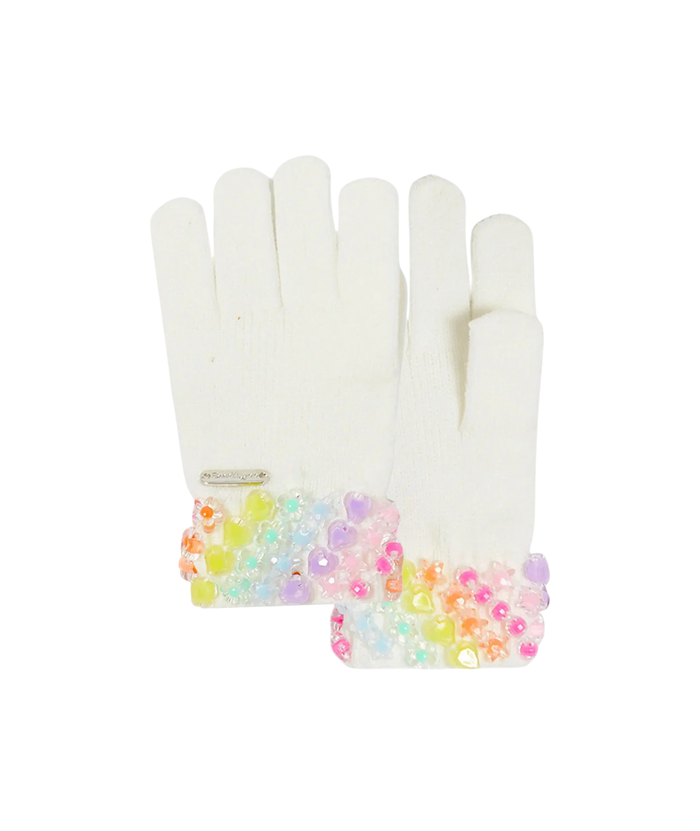 Bari Lynn Cutie Charm Winter Gloves Distressed/seasonal accessories Bari Lynn Ivory One Size Fits Most (Y/7-Y/14)