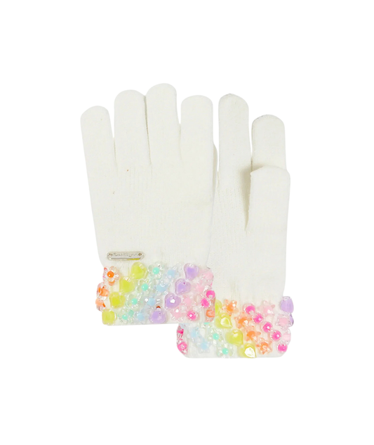Bari Lynn Cutie Charm Winter Gloves Distressed/seasonal accessories Bari Lynn Ivory One Size Fits Most (Y/7-Y/14)