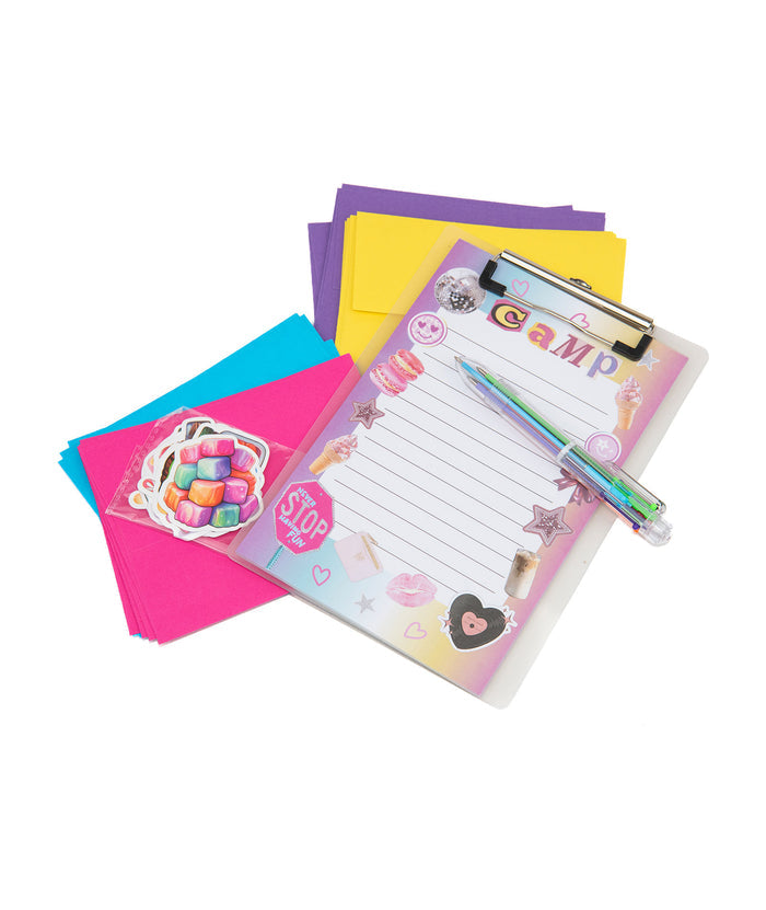 Bari Lynn Stationery With Clipboard and Stickers Camp Text Camp Bari Lynn Multi