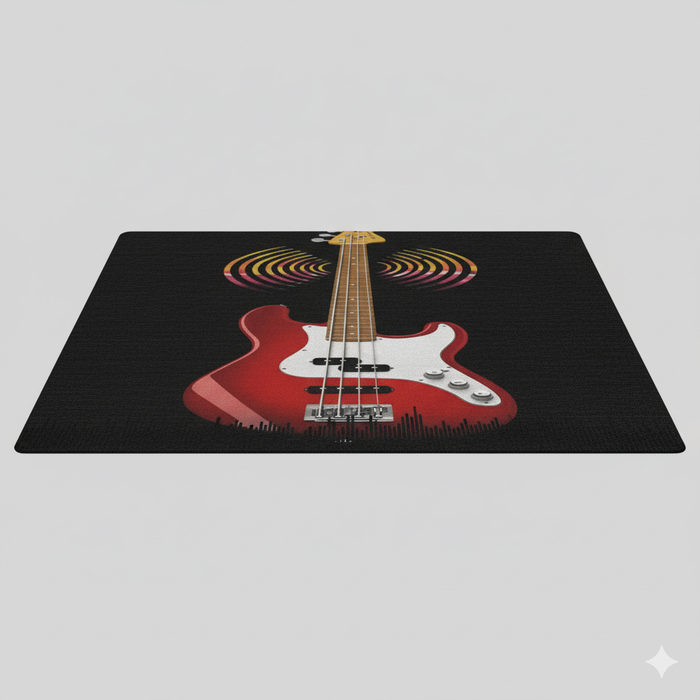 Bass Guitar Wave Area Rug