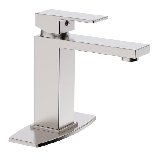Bathroom Faucet , Single-Handle , Brushed Nickel