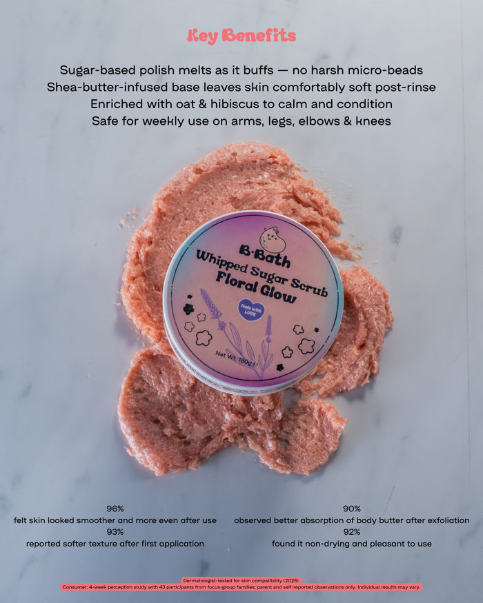 Bbath Floral Glow Sugar Scrub (Teens & Adults)