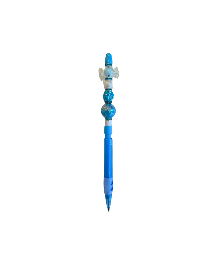 Beadable Back to School Pencils Accessories Cori's Arm Candy Blueberry