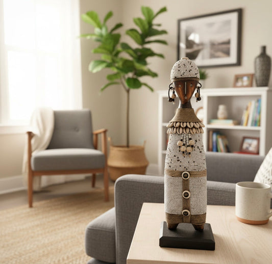 Beaded Namji Doll 13" White