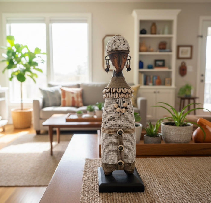 Beaded Namji Doll 13" White