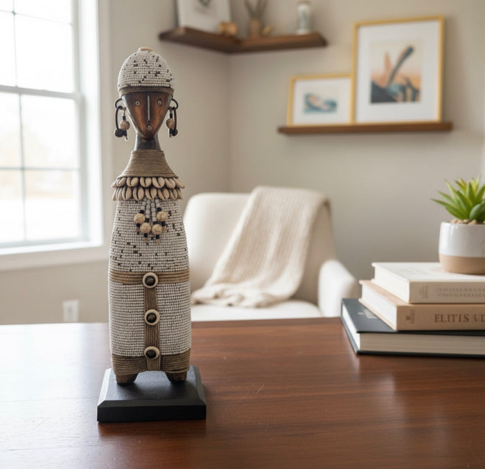 Beaded Namji Doll 13" White