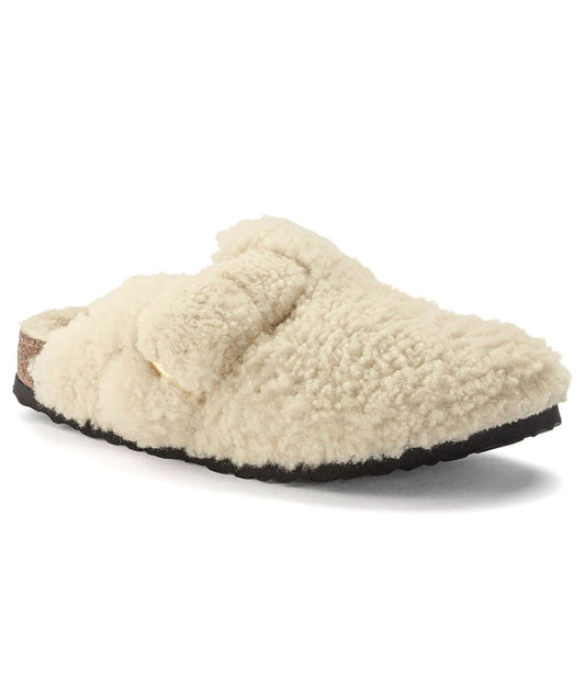 Birkenstock Boston Teddy Eggshell - Narrow Fit Distressed/seasonal accessories Birkenstock
