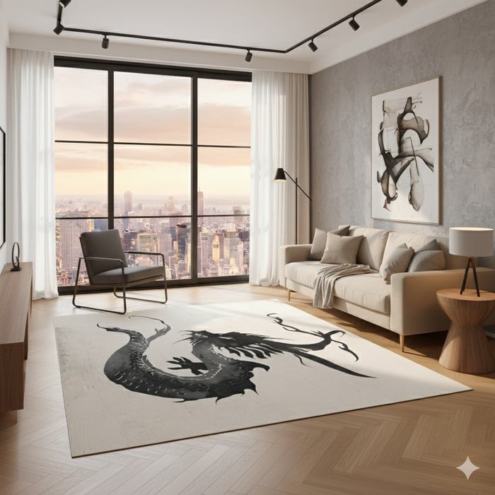 Black Ink Serenity Area Rug
