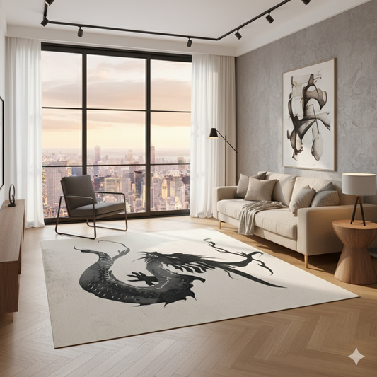 Black Ink Serenity Area Rug