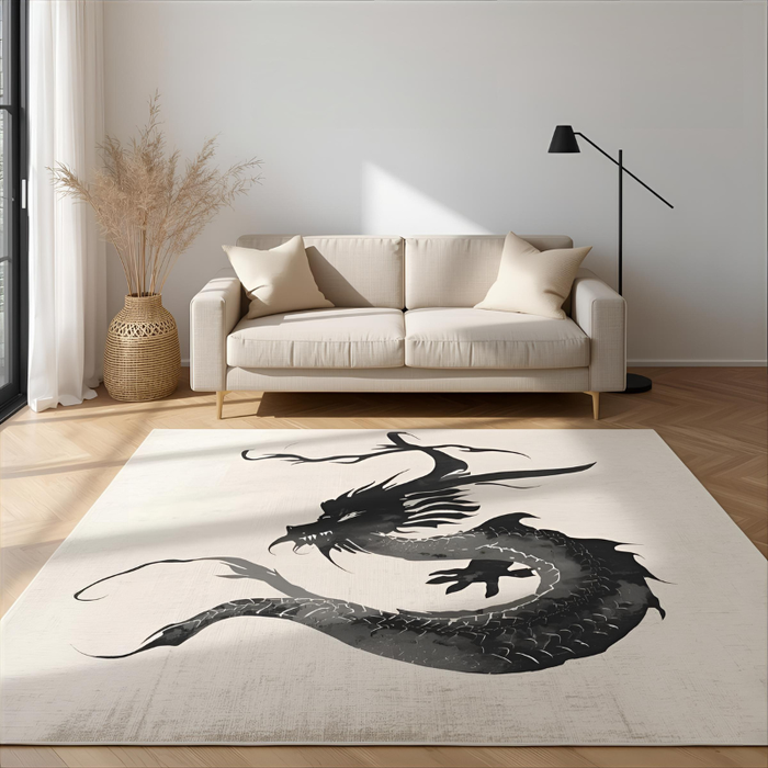 Black Ink Serenity Area Rug