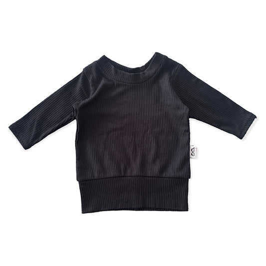 Black Ribbed Lounge Set
