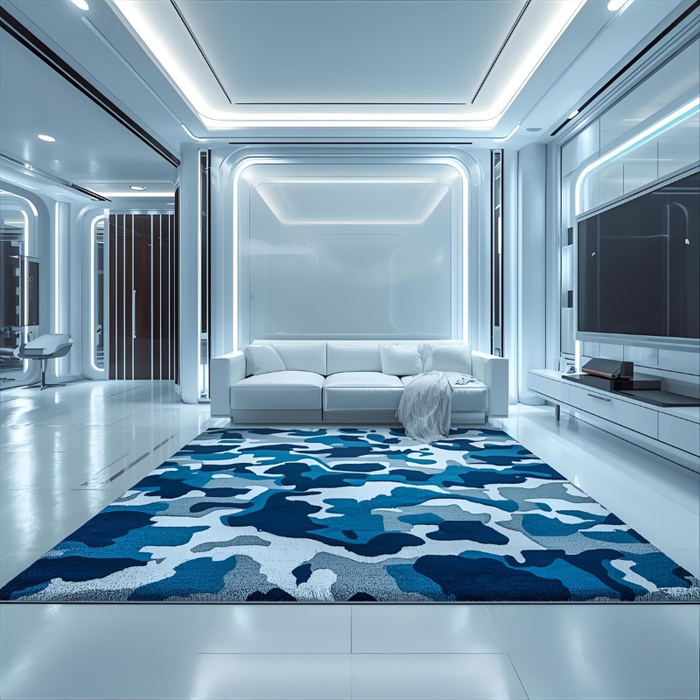 Blue Digital Fade Area Rug