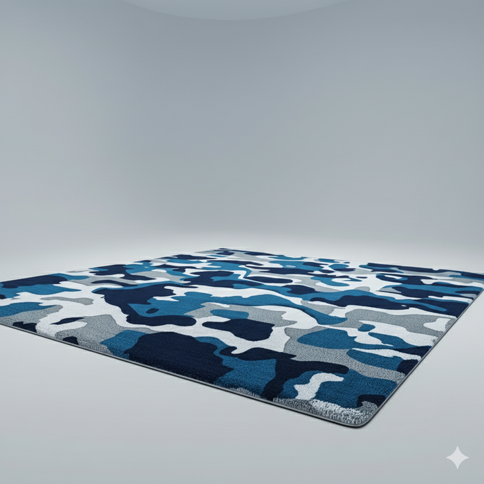 Blue Digital Fade Area Rug