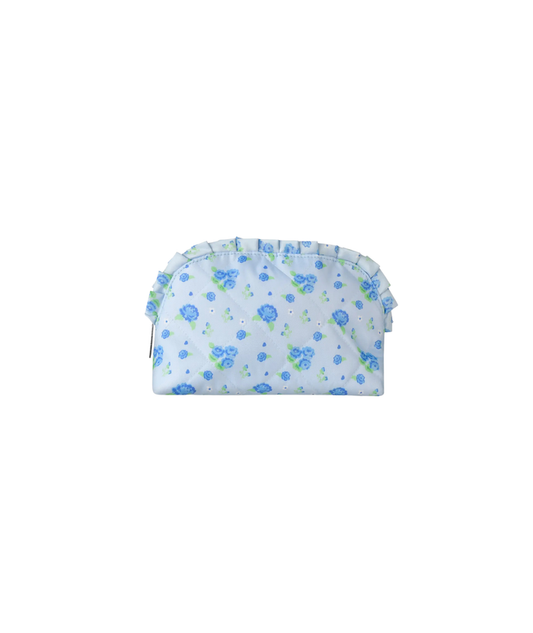 Blue Floral Oval Cosmetic Bag Accessories iScream Floral