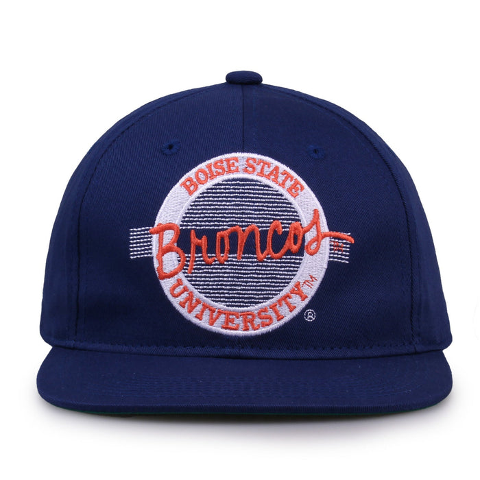 Boise State Broncos Retro Circle Snapback - Royal, front view
