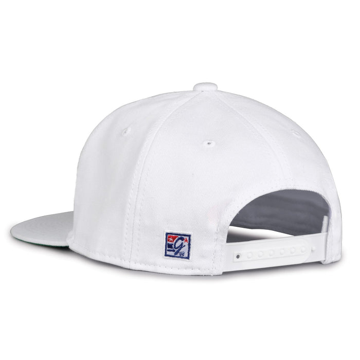 Boise State Broncos Retro Circle Snapback - White, rear view