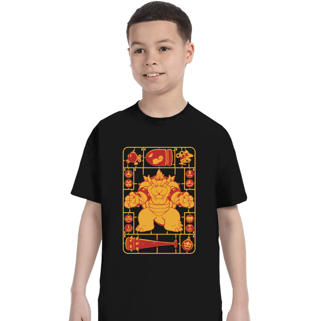 Daily_Deal_Shirts T-Shirts, Youth / XS / Black Bowser Model Sprue