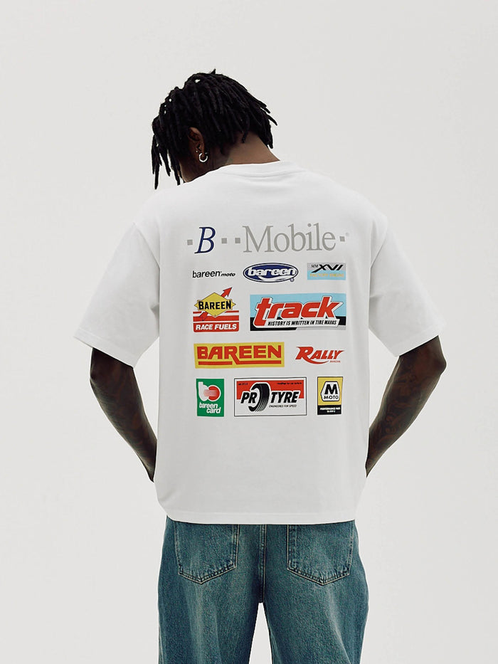 Box Fit T-shirt, Men - Sponsored - White
