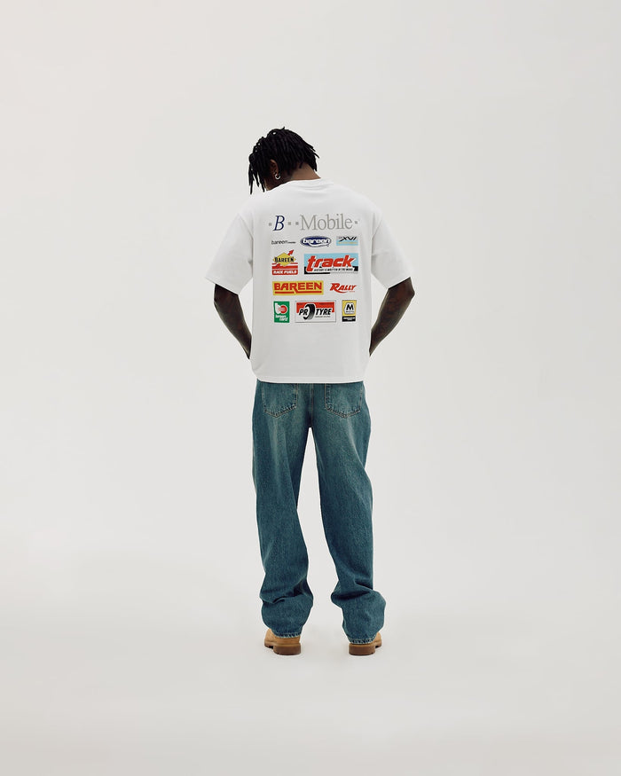 Box Fit T-shirt, Men - Sponsored - White
