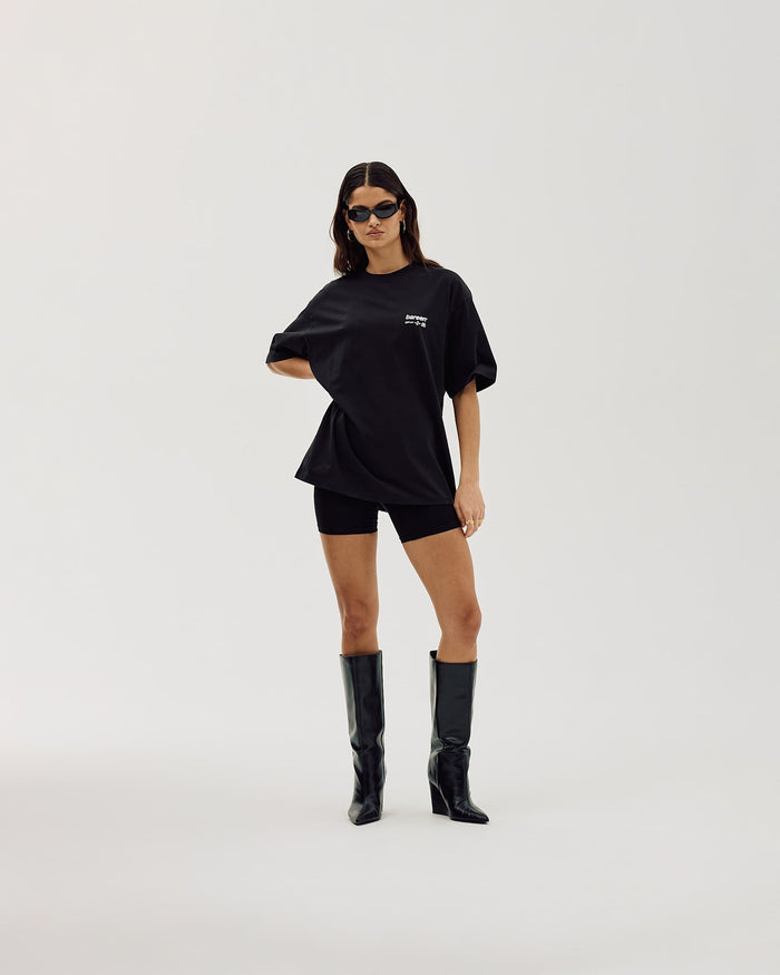 Box Fit T-shirt, Women - Horsepower - Black