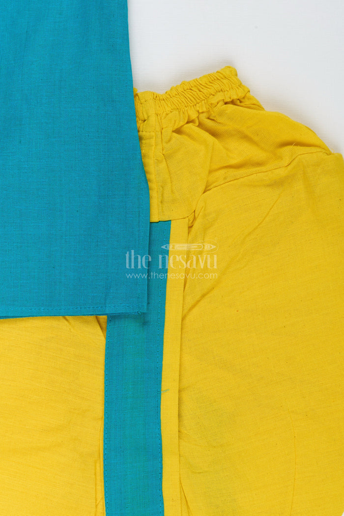 The Nesavu Boys Dothi Set Boys Cotton Dhoti Set for Traditional School Events and Poojas Nesavu Nesavu boys cotton dhoti set ethnic school events poojas traditional celebrations
