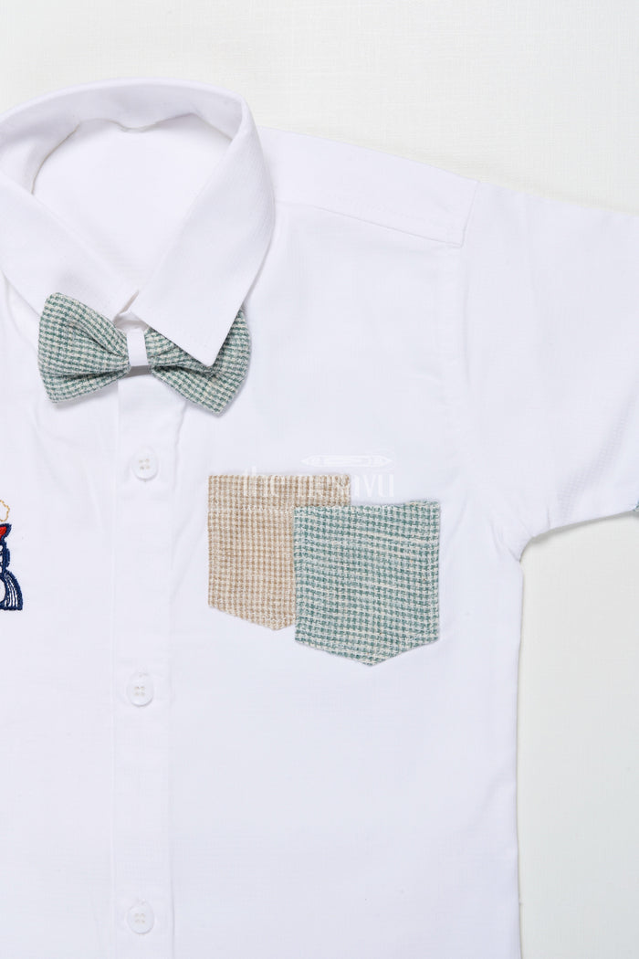 The Nesavu Boys Casual Set Boys Cotton Set for Park Outings and Relaxed Summer Days Nesavu Nesavu boys cotton set shirt shorts summer outings casual homewear