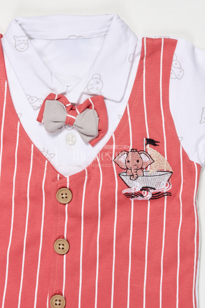 The Nesavu Boys Casual Set Boys Digital Print Casual Cotton Set for Summer Wear and Outings Nesavu Nesavu boys casual cotton set digital print shirt shorts summer outings