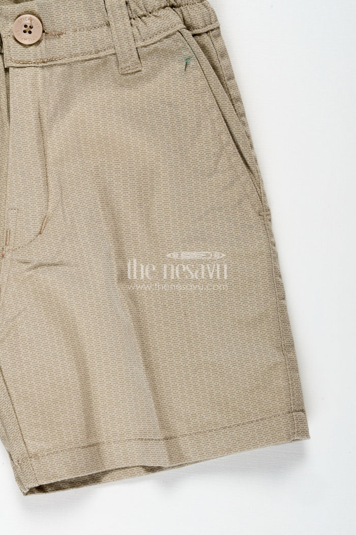 The Nesavu Boys Shorts Boys Elastic Waist Shorts in Cotton Blend with Relaxed Fit and Textured Finish for Everyday Wear Nesavu Nesavu Boys Cotton Blend Elastic Waist Shorts Textured Finish Functional Everyday Fit