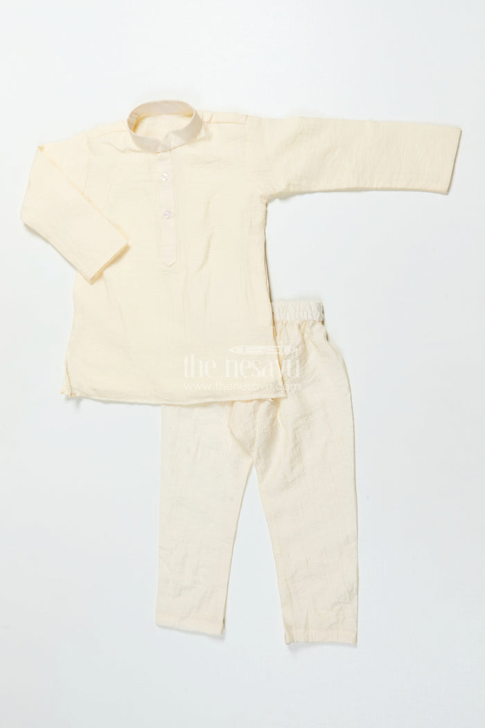 The Nesavu Boys Jacket Sets Boys Festive Jacket Kurta Set for Weddings and Traditional Celebrations Nesavu Nesavu boys silk blend festive jacket kurta set weddings traditional functions