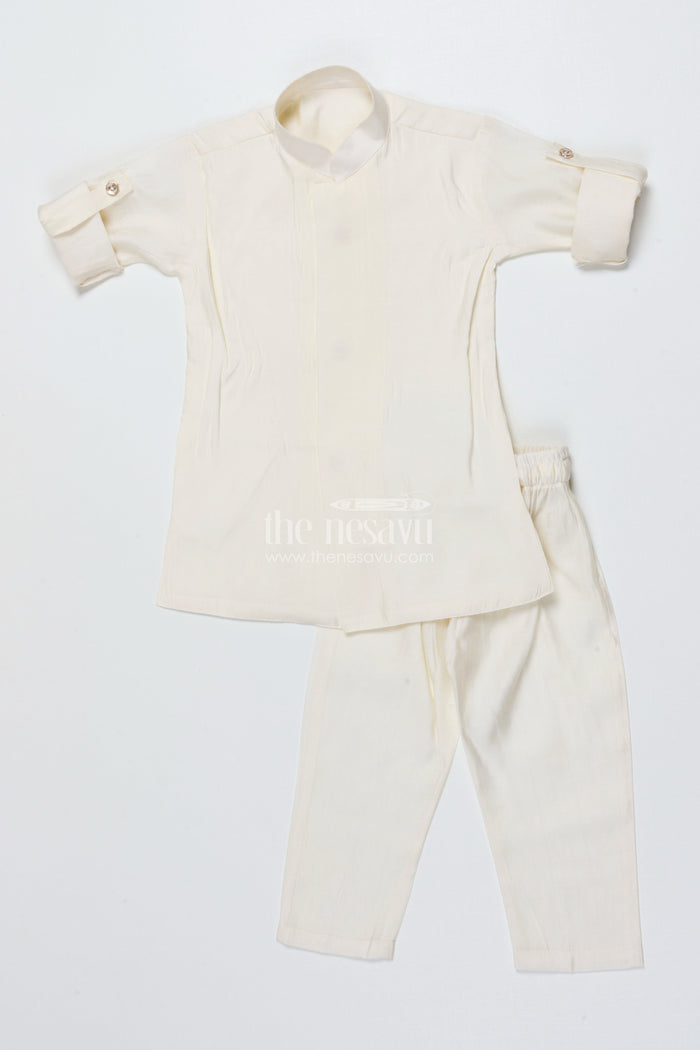 The Nesavu Boys Jacket Sets Boys Festive Jacket Set for Family Functions and Cultural Wear Nesavu Nesavu boys jacket kurta set embroidered Nehru jacket ethnic functions festive days