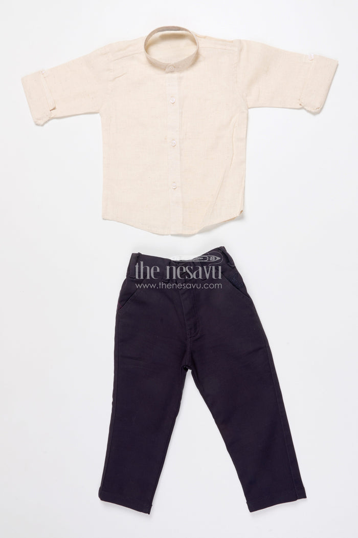 The Nesavu Boys Jacket Sets Boys Jacket Kurta Set with Embroidery for Wedding Functions and Ethnic Day Nesavu Nesavu boys embroidered jacket kurta set festive wear weddings school events traditional occasions