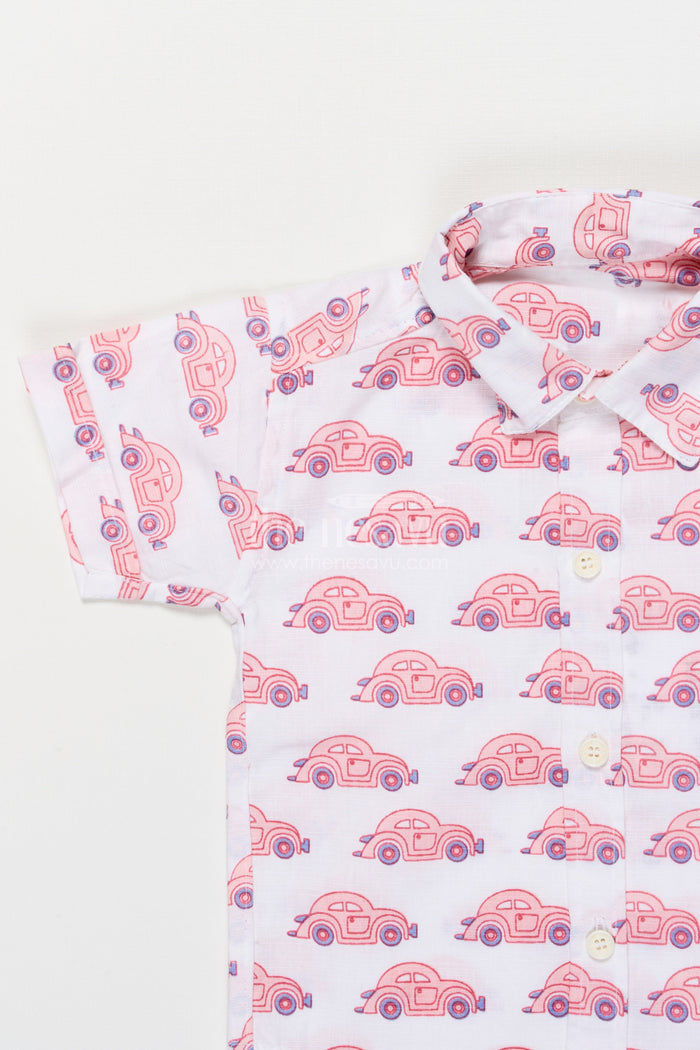The Nesavu Boys Casual Set Boys Printed Cotton Shirt and Shorts Set for Everyday Dressing Nesavu Nesavu boys printed cotton shirt shorts set casual wear daily play