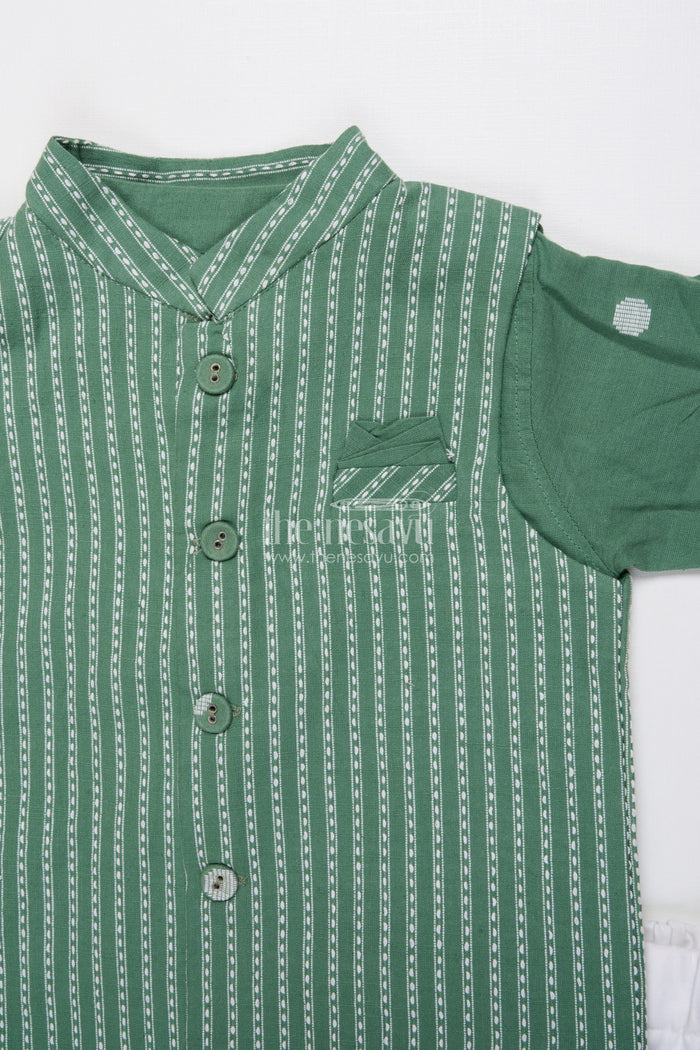 The Nesavu Boys Jacket Sets Boys Traditional Jacket Set for School Ethnic Days and Temple Visits Nesavu Nesavu boys handloom cotton jacket set jacquard weave school events temple functions