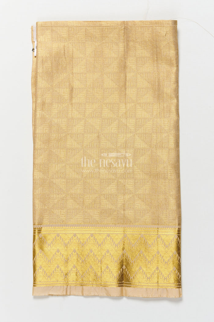The Nesavu Boys Vesti Boys Zari Vesti for Traditional Celebrations and Temple Visits Nesavu Nesavu boys vesti embossed tissue broad zari border festivals wedding functions