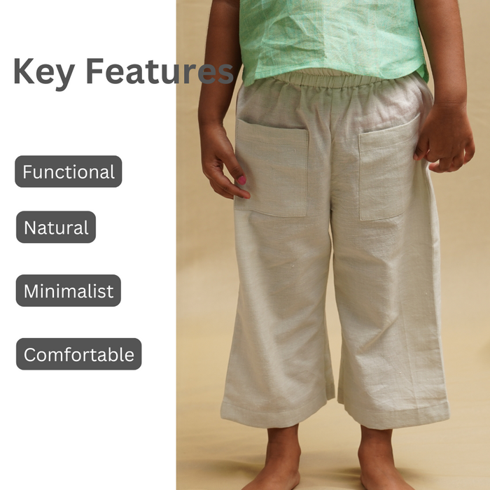 Breeze Belle Cotton Pants' - Girls' Cotton Pants with a Flare (1-6 Years)