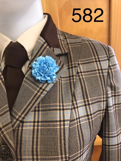 Brown, Cream & Pale Blue Check STUNNING "NEW" Show Hunter Jacket Adults (582, 583, 584)