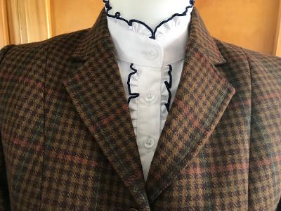 Brown, Mustard & Faint Green & Red Check Show Hunter Jacket With No Trims Adults (319)