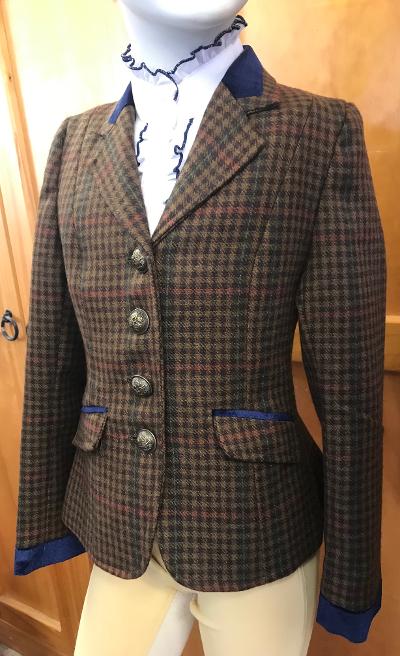 Brown, Mustard, Faint Green & Red Check Stunning Show Hunter Jacket (Childs) (382)