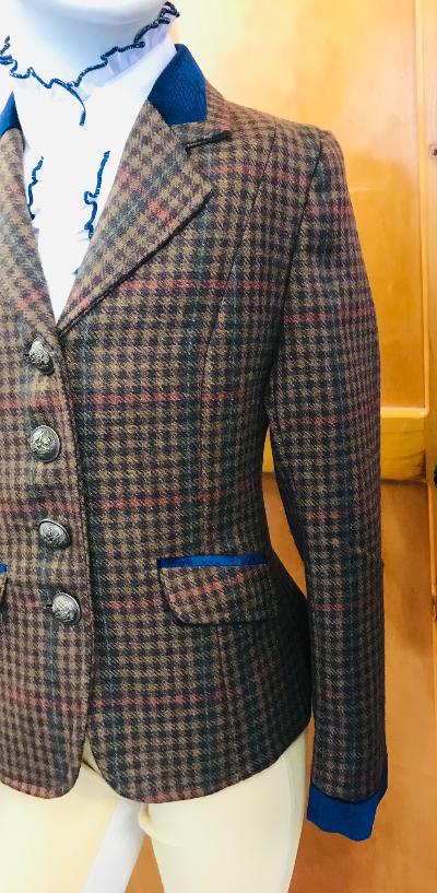 Brown, Mustard, Faint Green & Red Check Stunning Show Hunter Jacket (Childs) (382)