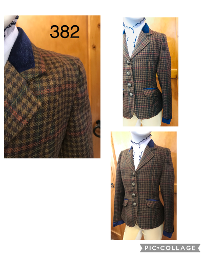 Brown, Mustard, Faint Green & Red Check Stunning Show Hunter Jacket (Childs) (382)