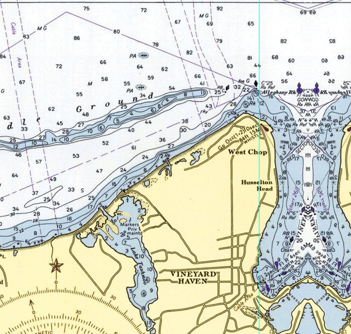 Buzzards Bay Nautical Chart Vineyard Haven Blanket - Maritime Tribes USABlanket