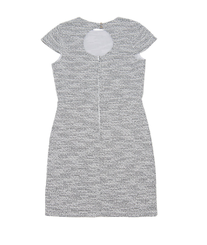 By Debra Girls Deb Black/White Boucle Keyhole Back Sheath Dress Girls Special Dresses By Debra