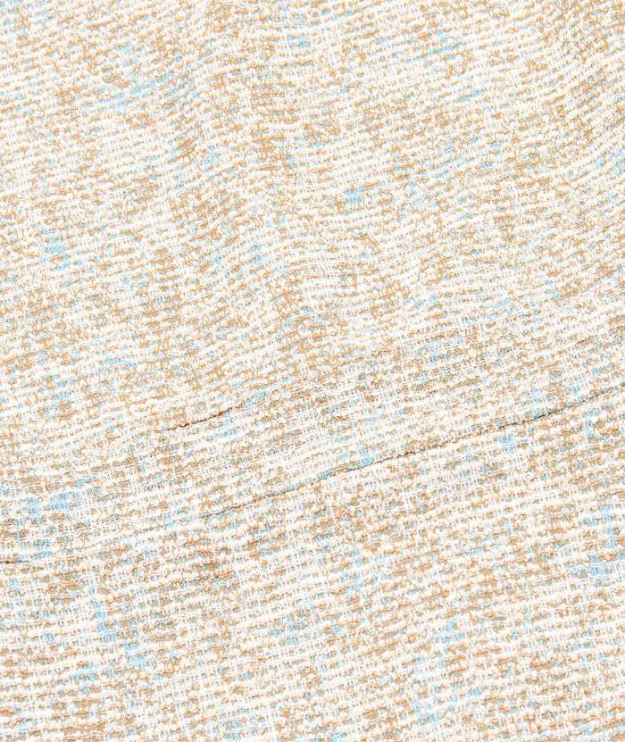 By Debra Girls Milly Flutter Sleeve Sheath Dress Ivory/Blue Boucle Girls Special Dresses By Debra