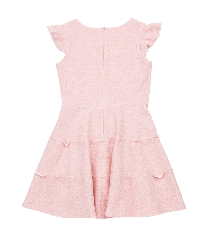 By Debra Girls Sara 3 Tier Dress Pink Boucle Girls Special Dresses By Debra